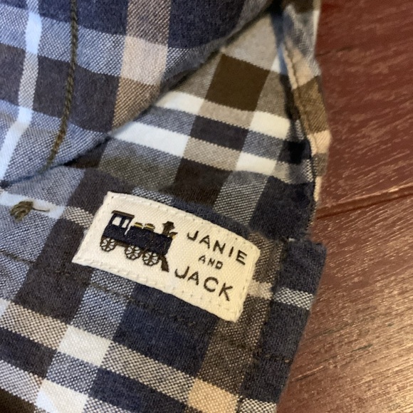 Janie and Jack Plaid Long Sleeved Shirt Size 12-18 Months - Picture 5 of 5